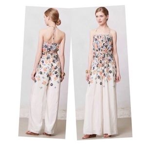Elevenses Anthropologie Silk Jumpsuit